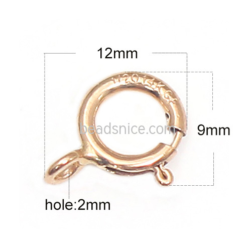 Gold filled spring ring with closed ring