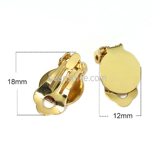 Clip-On Earring Components,Nickel-Free,Lead-Safe,round,