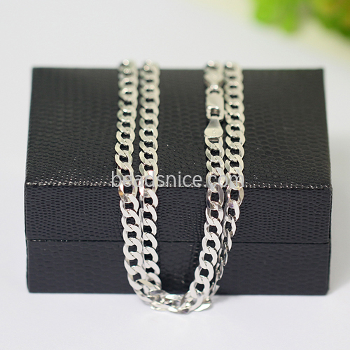 Silver chain link wholesale fashionable jewelry nickel-free lead-safe
