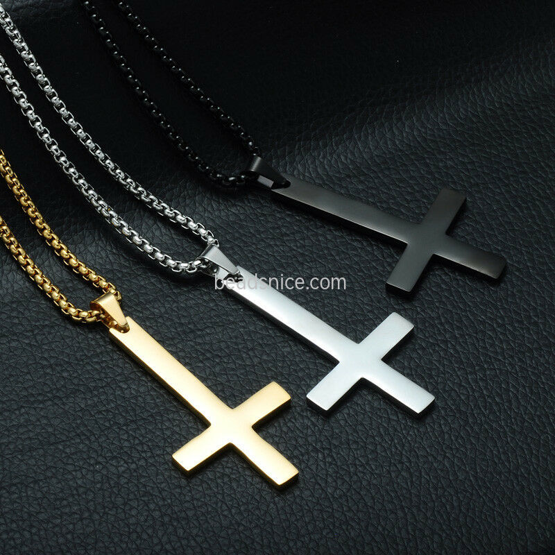 Stainless Steel Bangle Charms Jewelry Cross Pendant Colors for Choice
