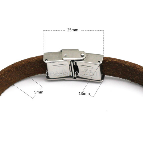 Casting process eagle shape stainless steel men's leather bracelet wholesale