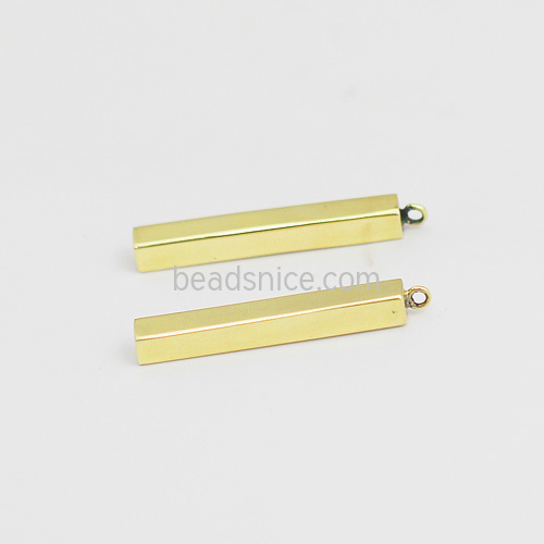 Brass bar pendant rectangle bar charm jewelry supplies findings