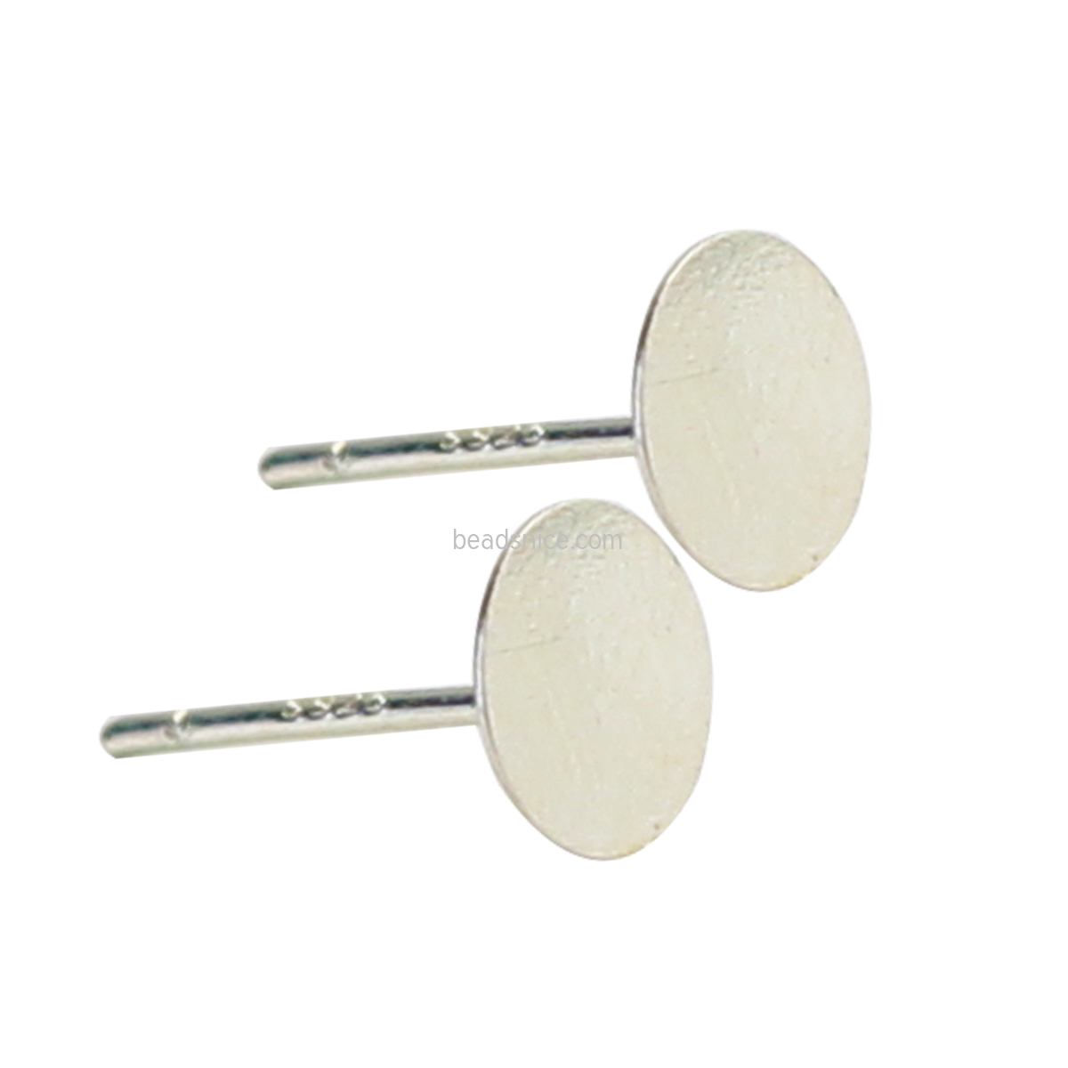 25 Sterling Silver Flat Round Stud Earrings Jewelry Findings
