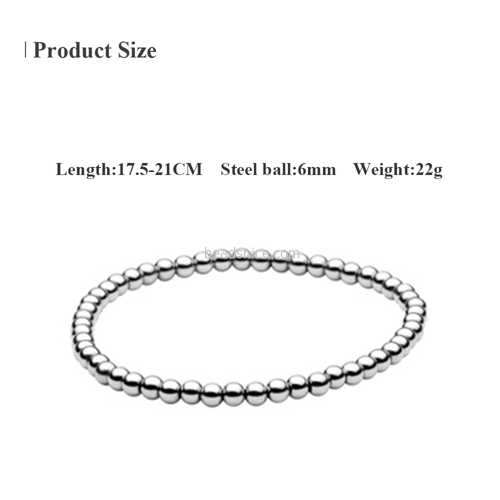 Personality Stainless Steel Beaded  Bracelet