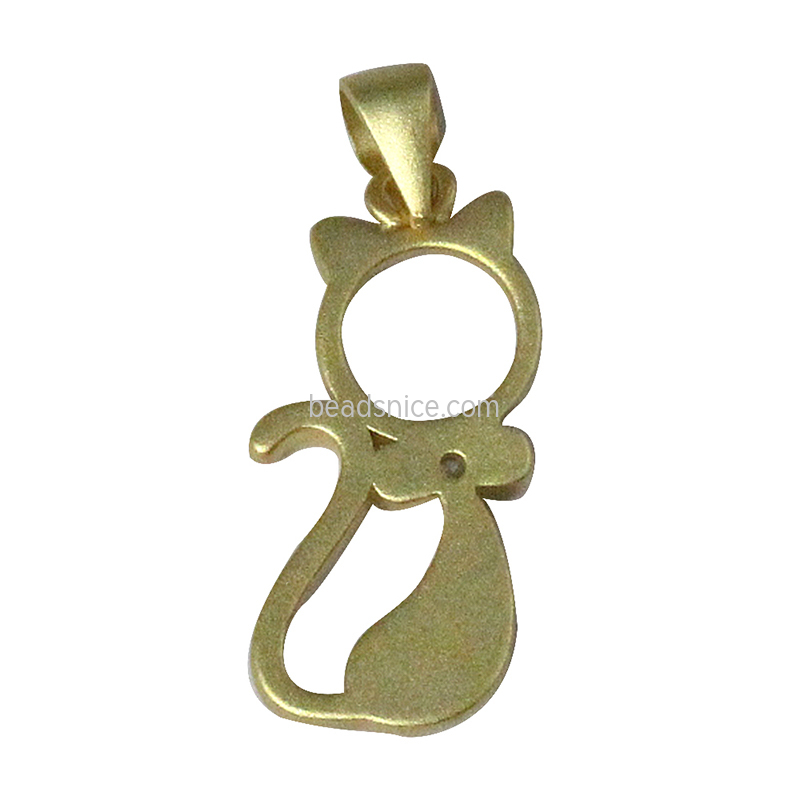 Sterling silver frosted gold small pendant setting