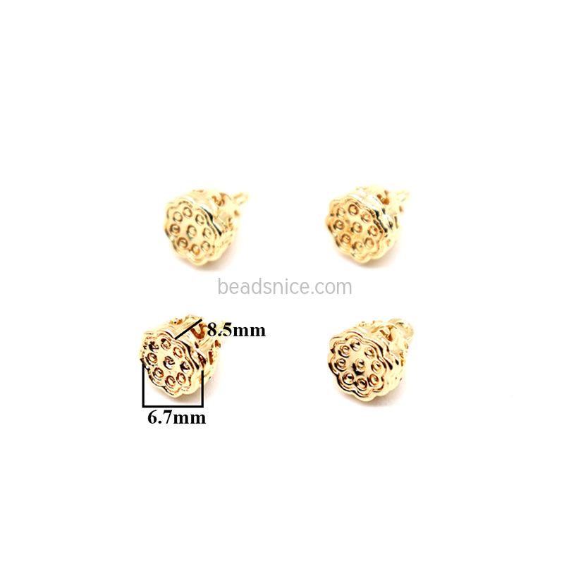 Gold  plate brass  Little Lotus pendant accessories
