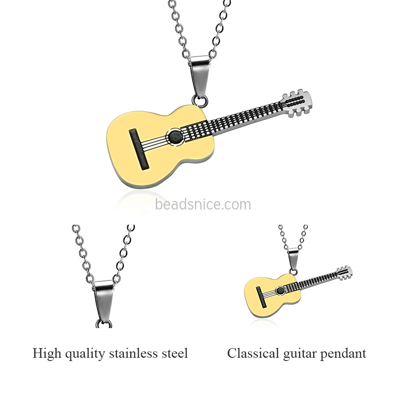 New stainless steel classical guitar pendant/necklace