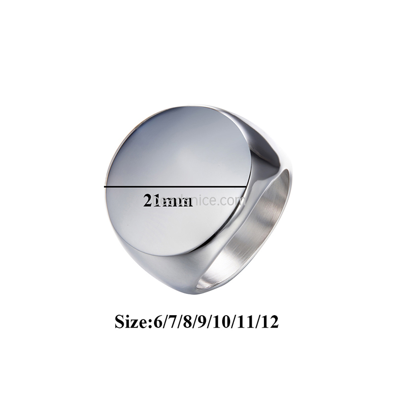 Titanium steel Fashionable simple glossy round ring