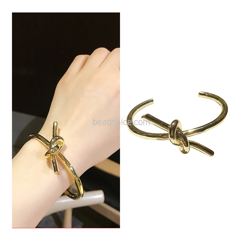 European and American simple knotted design titanium steel women's bracelet