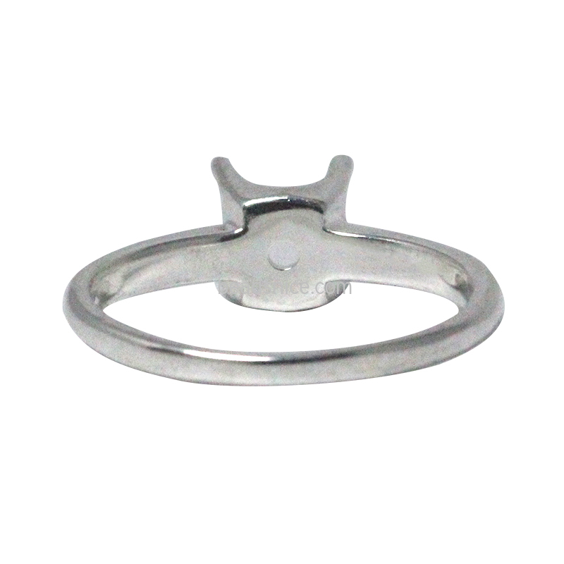 Silver engagement ring base 4 prong V ring mounting wholesale jewelry accessories sterling silver
