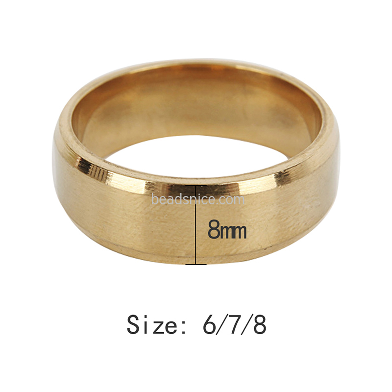 Stainless steel double bevel classic matte ring