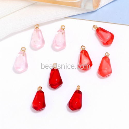 Fruit Red Resin Pomegranate Seed Earrings Pomegranate Pendant Necklace Fruit Jewelry Handmade