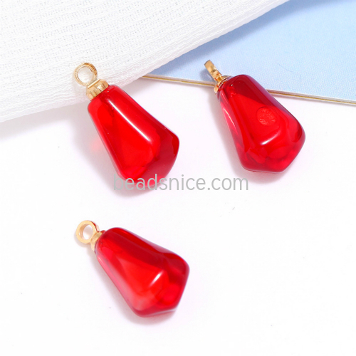 Fruit Red Resin Pomegranate Seed Earrings Pomegranate Pendant Necklace Fruit Jewelry Handmade