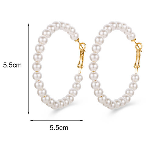 Pearl Hoop Earrings for Women Fashion Dangle Hypoallergenic Layer Earrings Drop Dangle Earrings Gifts for Women