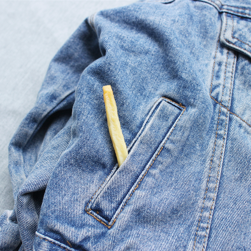 French fries brooch