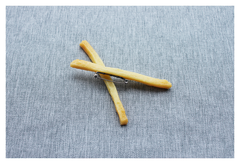 French fries brooch