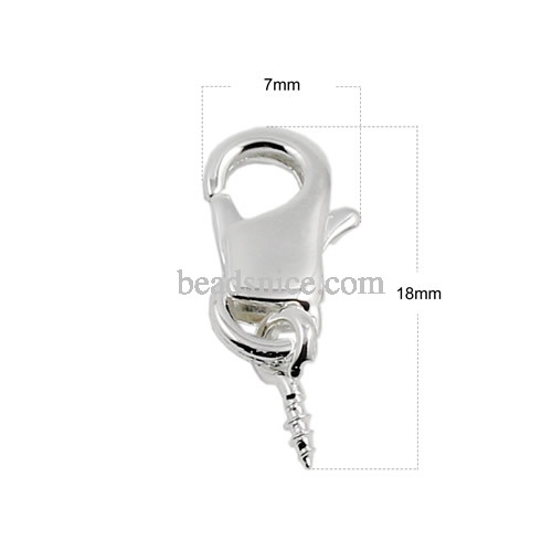 Brass  clasp,14.6x7.3mm,Nickel-Free,Lead-Safe,