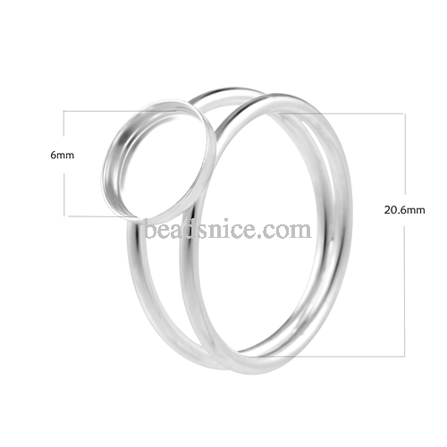 Double band Sterling silver Finger Ring blanks