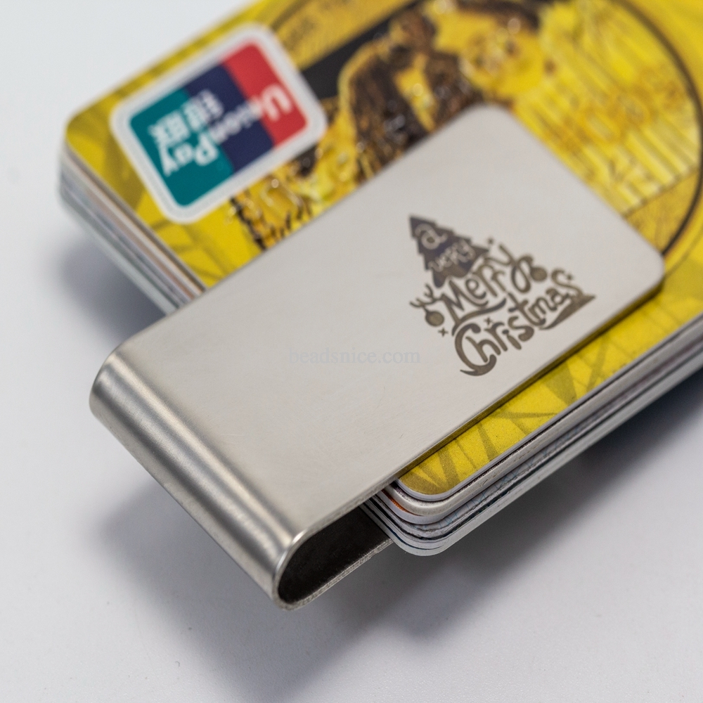Small Men's Slim Money Clip Stainless Steel Credit Business Card Holder Pocket Cash Wallet