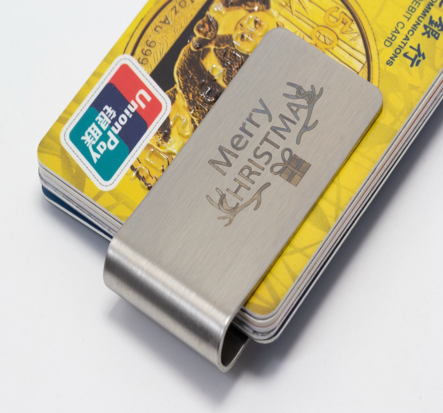 Small Men's Slim Money Clip Stainless Steel Credit Business Card Holder Pocket Cash Wallet