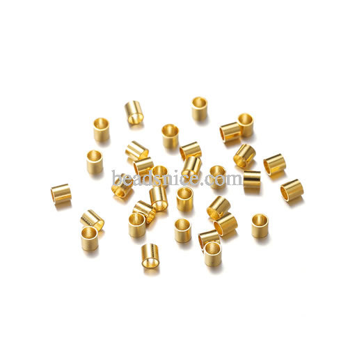 Stainless Steel14kgold plated  beads for morse code  bracelets