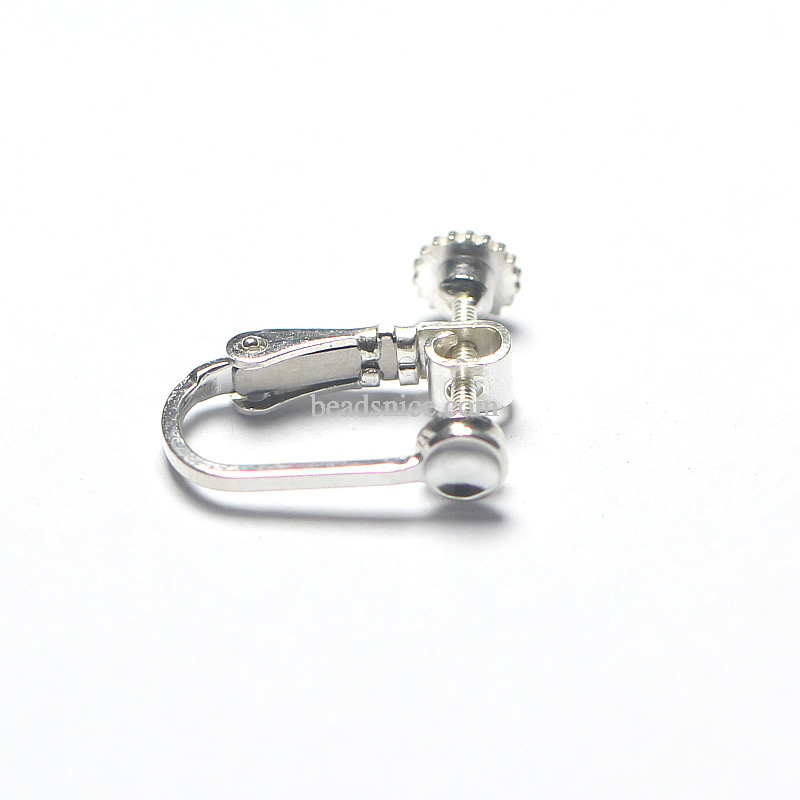 925 Sterling Silver Ear Clips , Flat wire thread ear clip