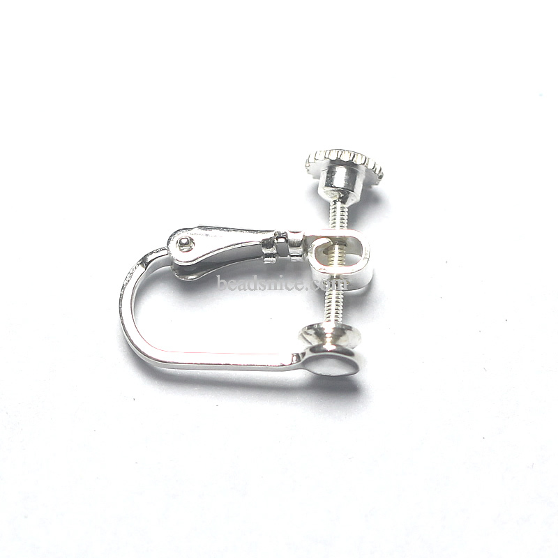 925 Sterling Silver Ear Clips , Flat wire thread ear clip