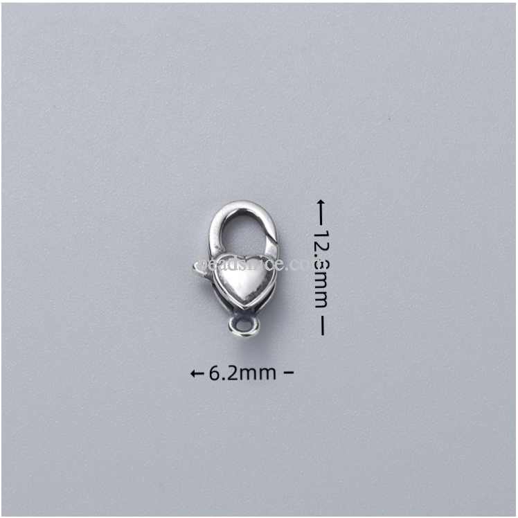 925 Sterling Silver Retro Spring Clasp