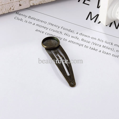 Brass Hair Snap Clips , lead-safe, nickel-free,