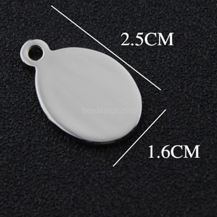 Zinc Alloy Pendant bezel personalized fingerprint oval pendant  Nickel-Free Lead-Safe