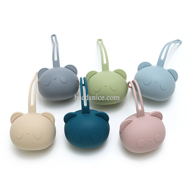 Silicone Round Baby Pacifier Box Baby Lanyard Mommy Bag Silicone Bear Pacifier Storage Box Pacifier Clip Silicone Round Baby Pacifier Box Baby Lanyard Mommy Bag Silicone Bear Pacifier Storage Box Pacifier Clip