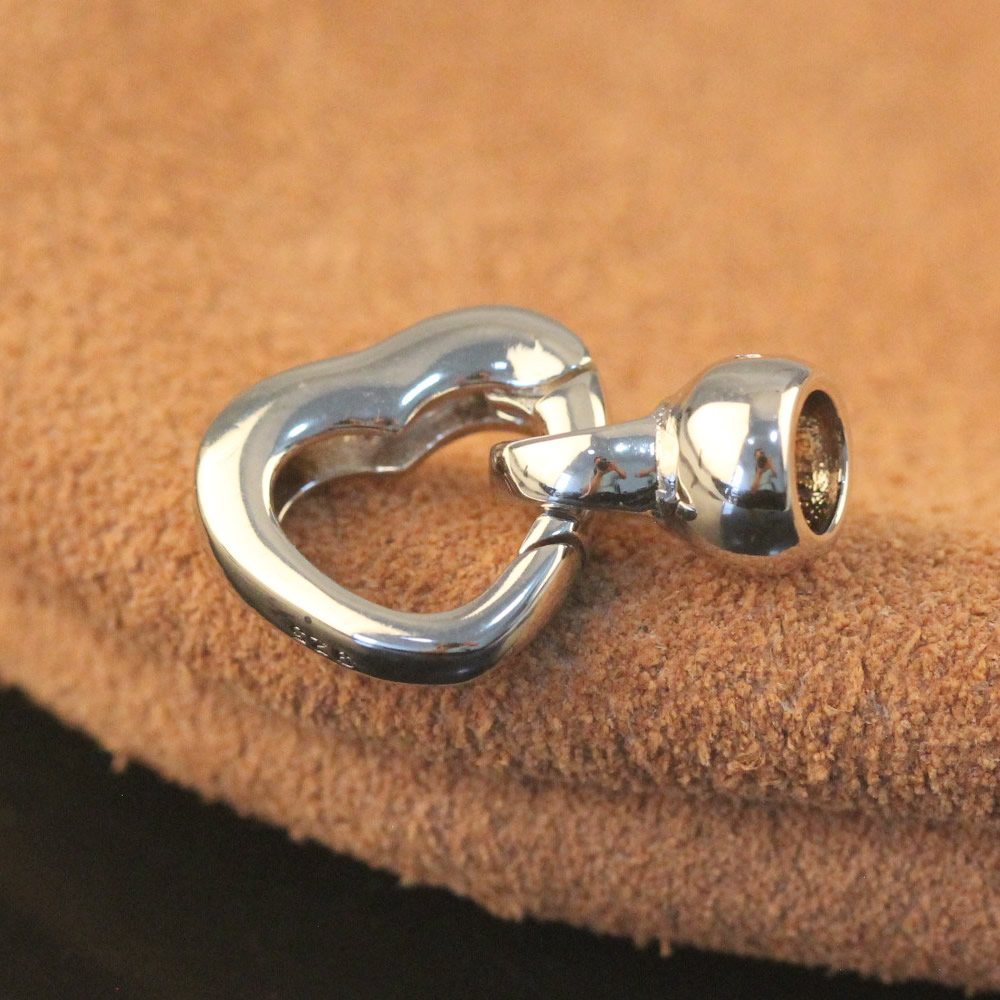 Sterling Silver Cord End Cap with Clasp Sterling Silver Cord End Cap with Clasp