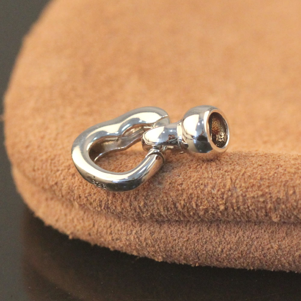 Sterling Silver Cord End Cap with Clasp Sterling Silver Cord End Cap with Clasp