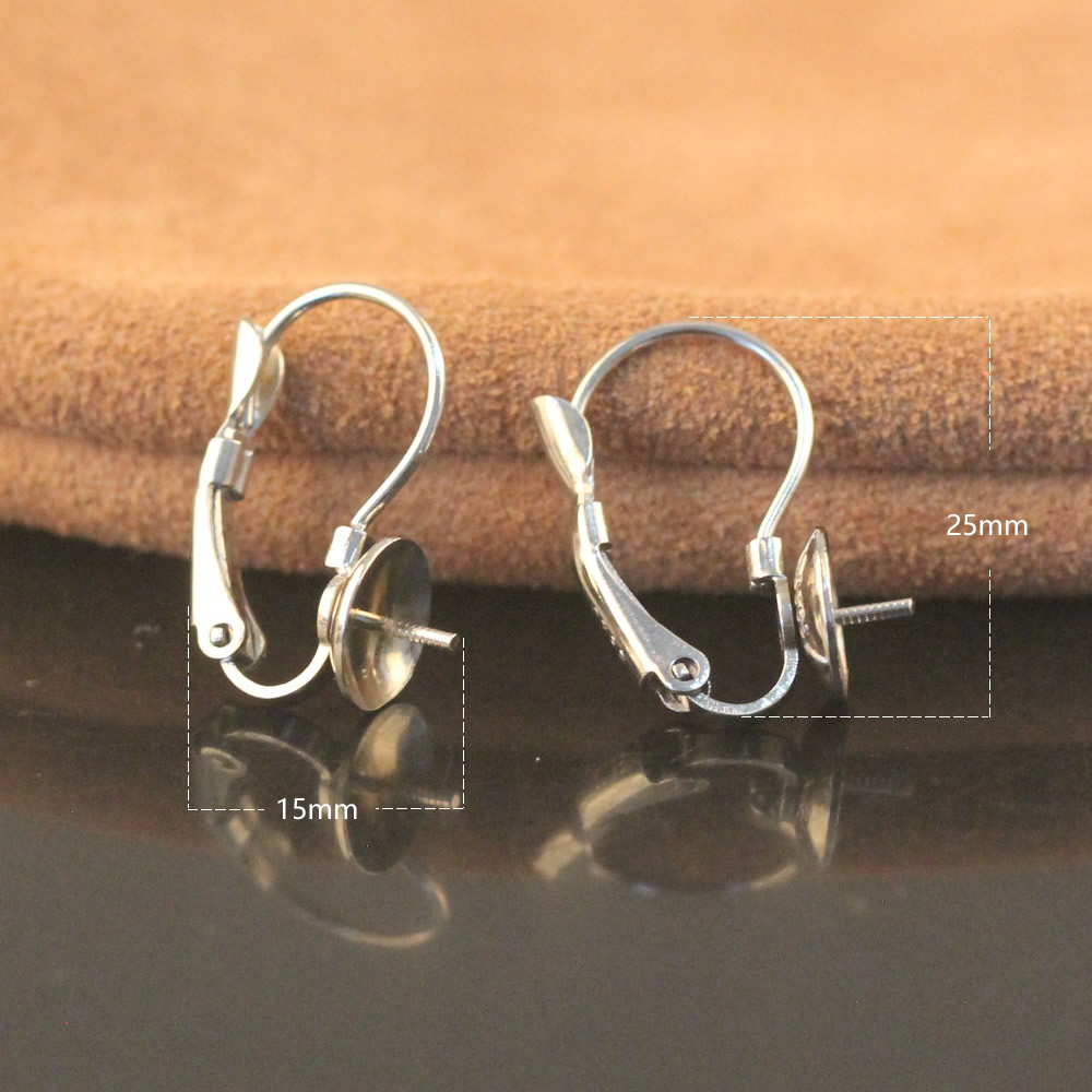 925 Sterling Silver Earring Base 925 Sterling Silver Earring Base
