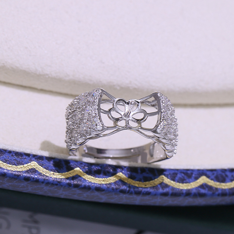 925 sterling silver zircon inlaid pearl ring mount 925 sterling silver zircon inlaid pearl ring mount