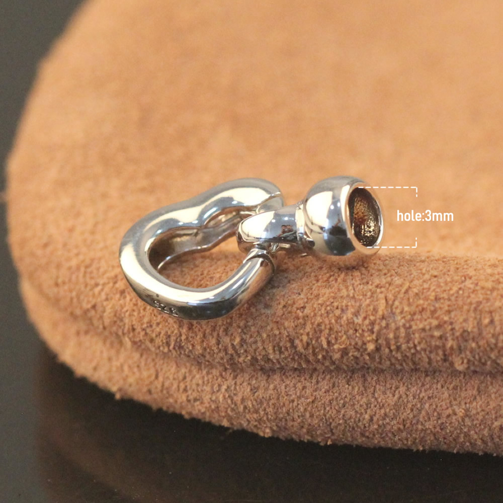 Sterling Silver Cord End Cap with Clasp Sterling Silver Cord End Cap with Clasp