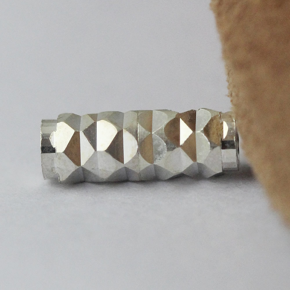 S925 Silver Polished Cut Barrel Bead Lab Verified Avoid Counterfeit Silver S925 Silver Polished Cut Barrel Bead Lab Verified Avoid Counterfeit Silver