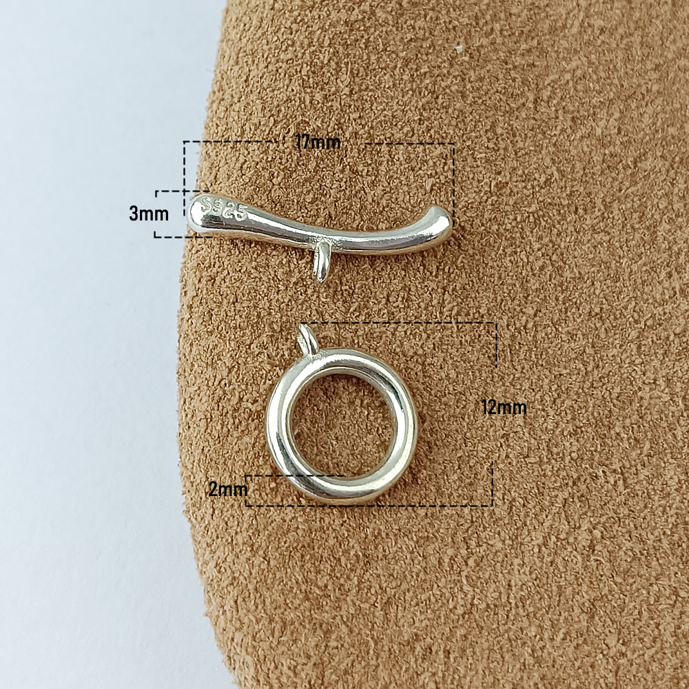 S925 Silver Polished Toggle Clasp Lab Verified Avoid Counterfeit Silver S925 Silver Polished Toggle Clasp Lab Verified Avoid Counterfeit Silver