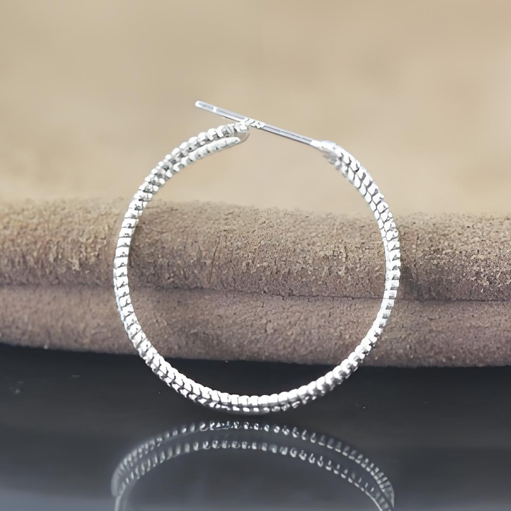 Sterling Silver Hoops Earring Components Sterling Silver Hoops Earring Components