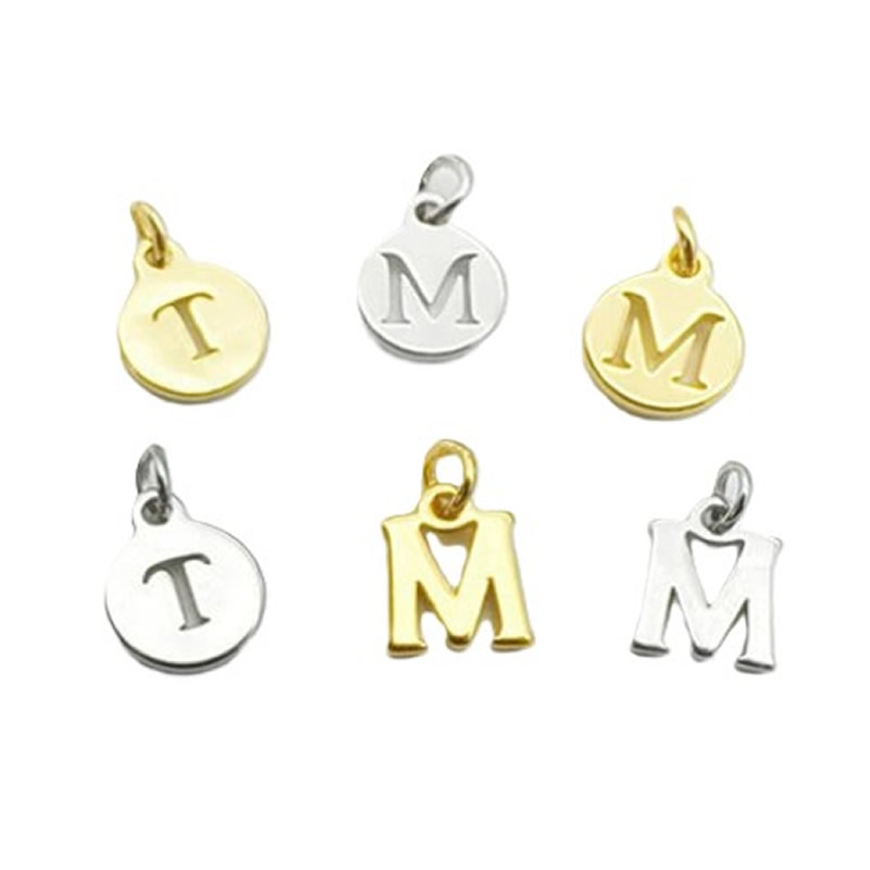 Brass Hollow letter M \ T Pendant Tag Brass Hollow letter M \ T Pendant Tag