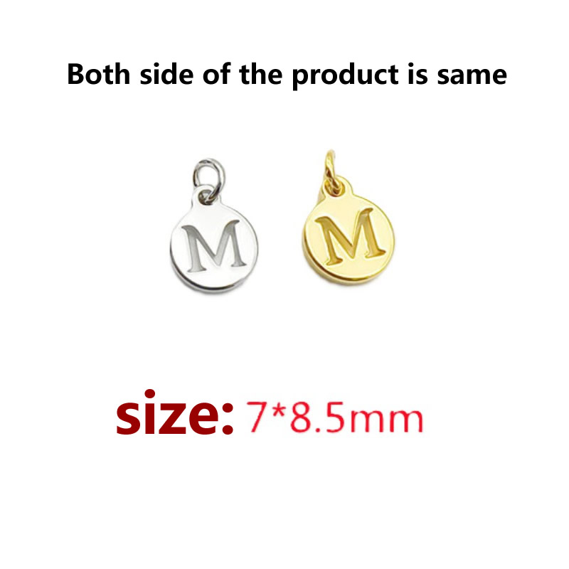 Brass Hollow letter M \ T Pendant Tag Brass Hollow letter M \ T Pendant Tag