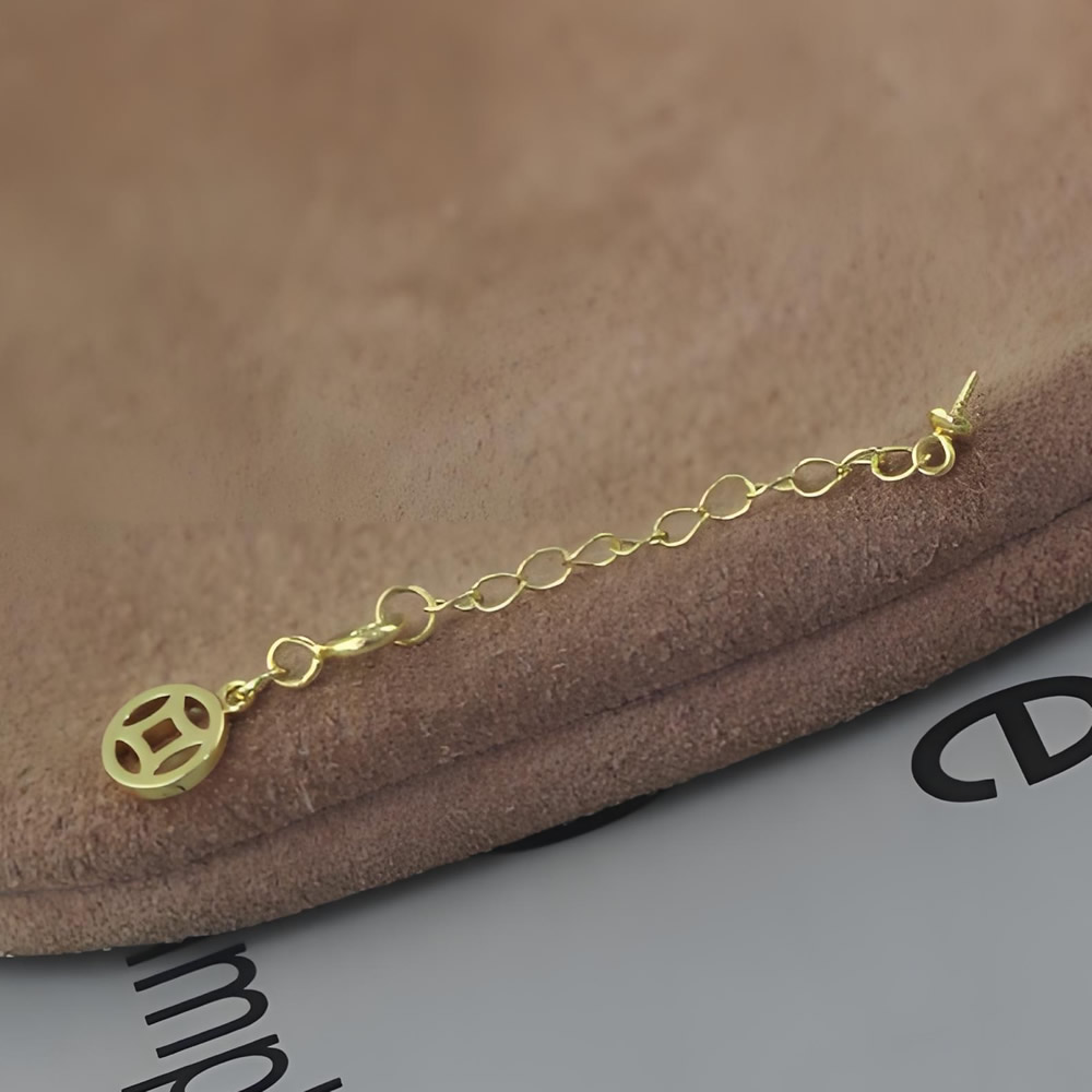 Sterling Silver Coin Charm Extender Chain Lab Verified Oriental Necklace Adjuster Sterling Silver Coin Charm Extender Chain Lab Verified Oriental Necklace Adjuster