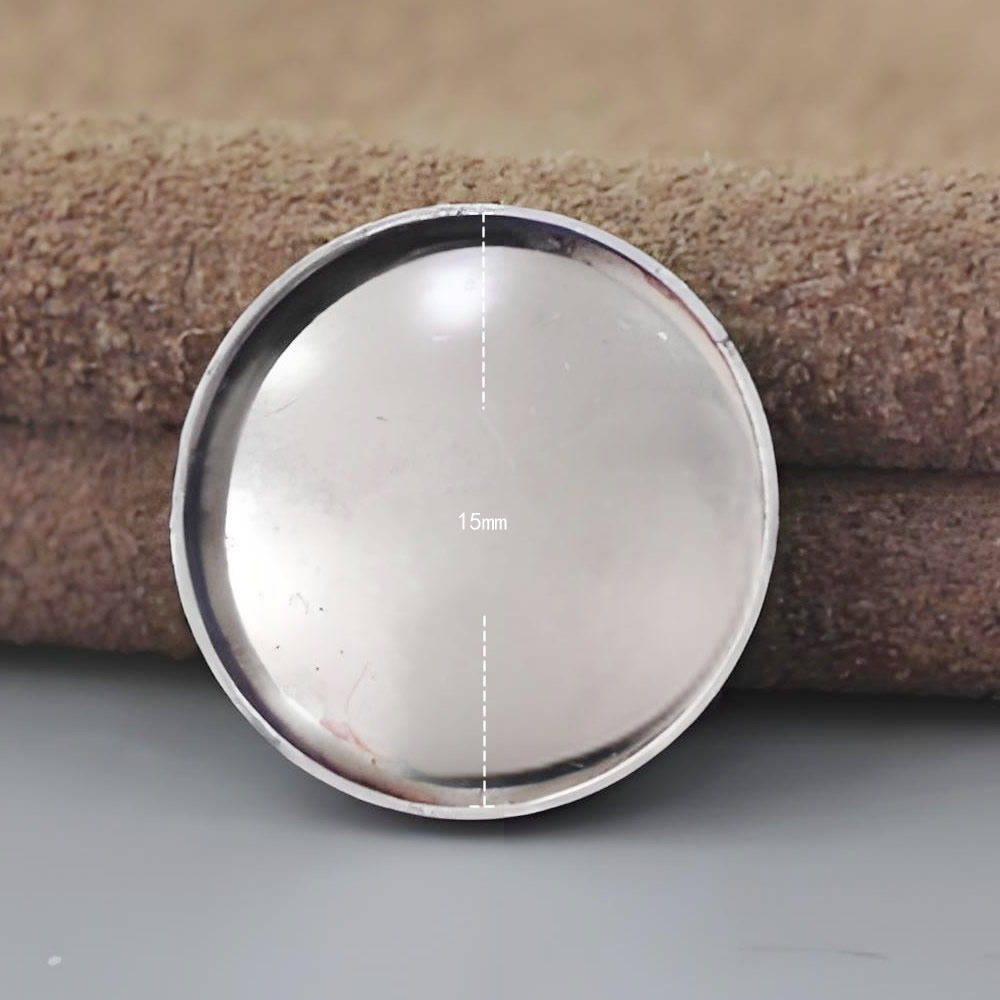 S925 Silver Circular Dome Bezel Cup Lab Verified Prevent Fake Silver Material S925 Silver Circular Dome Bezel Cup Lab Verified Prevent Fake Silver Material