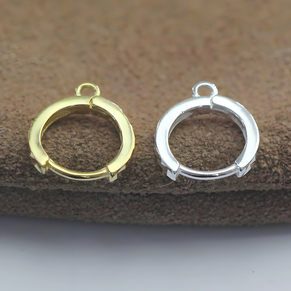 Sterling Silver Hoops Earring Components Sterling Silver Hoops Earring Components