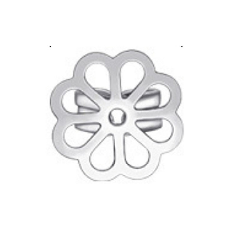 925 Sterling silver hollow flower shaped earplugs suitable for 1mm silver needles 925 Sterling silver hollow flower shaped earplugs suitable for 1mm silver needles