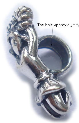 European beads style, 925 sterling silver, non twist the screw in the hole, 16x7x8mm ，the hole approx 4.5mm,