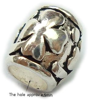 European beads style, 925 sterling silver, non twist the screw in the hole, 9x8mm, the hole approx 4.5mm' 