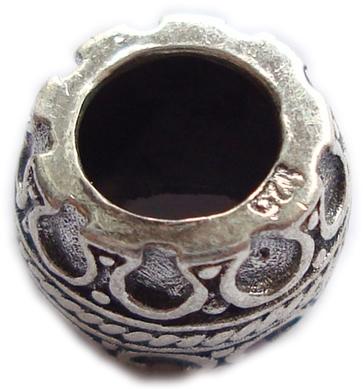 European beads style, 925 sterling silver, non twist the screw in the hole, 10x8mm, The hole approx 4.5mm ，