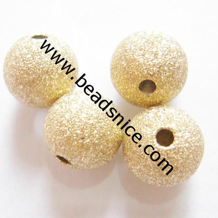Brass Stardust Beads,Round,nickel  free, lead free,10mm,Hole:Approx 3.5mm