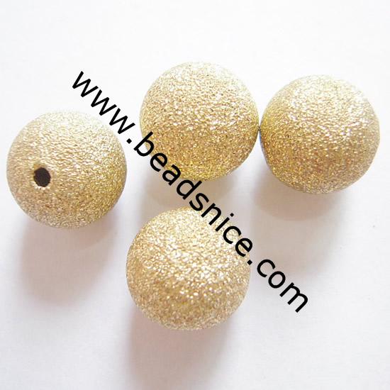 Brass Stardust Beads,Round,nickel  free, lead free,14mm,Hole:Approx 2mm